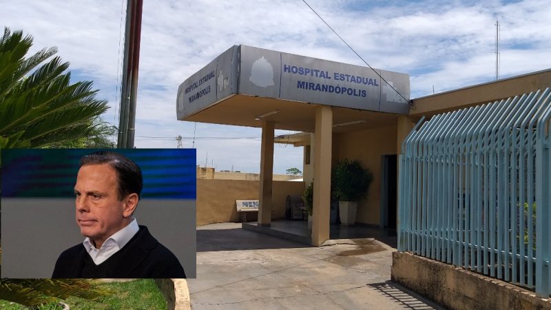 MP de Mirandópolis aciona Estado e governador João Doria por falta de médicos no hospital