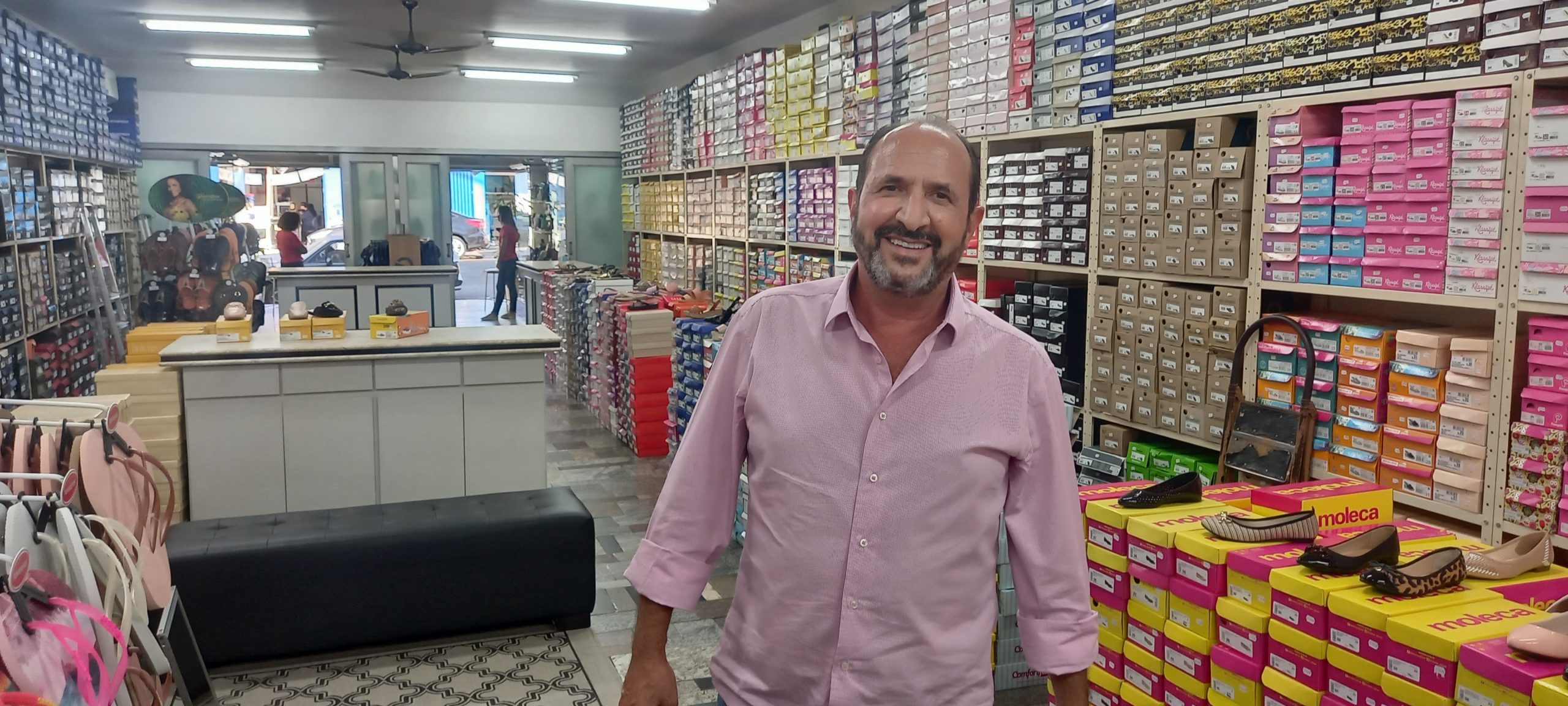 ‘Sou apaixonado pelo comércio, minha paixão sempre foi vender’, lembra Marcos Franco