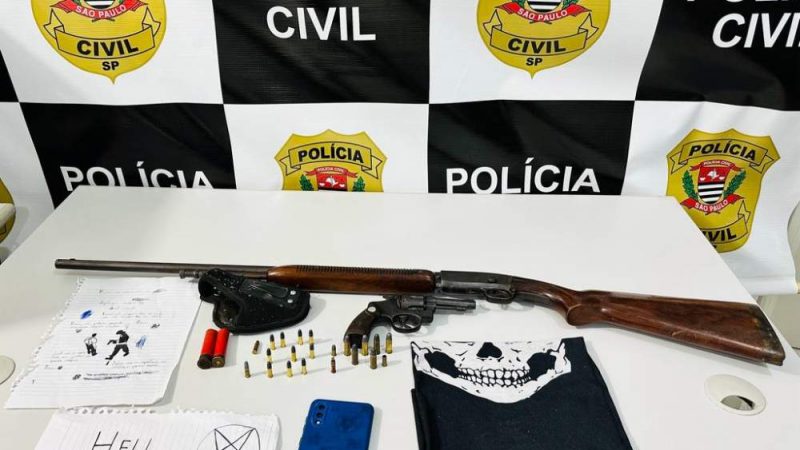 Auriflama: menina de 13 anos suspeita de planejar massacre em escola é apreendida com espingarda e revólver