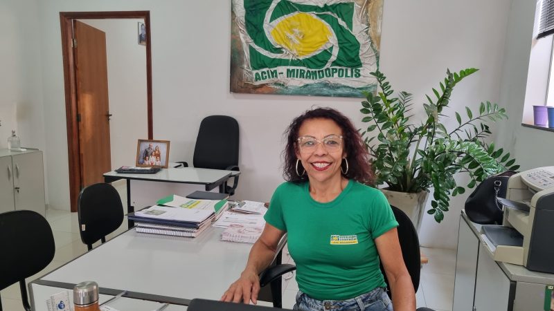 ‘Nós precisamos de pessoas que enxergam Mirandópolis com amor’, comenta Tereza Canatto, da Associação Comercial