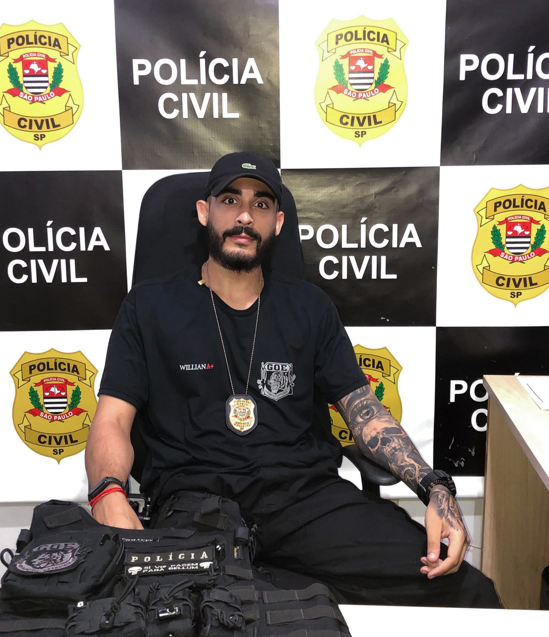 ‘A polícia judiciária investigativa é a minha paixão’, conta Willian Francisco da Silva, agente da policial civil de Mirandópolis