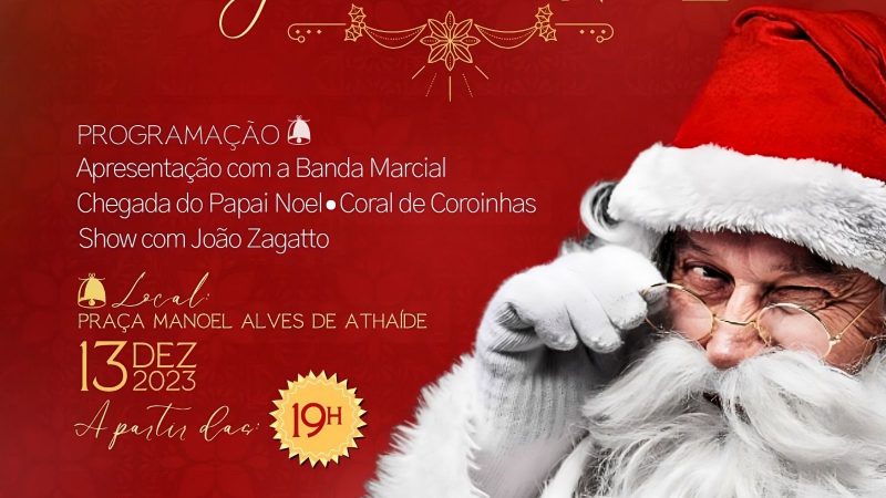 Prefeitura de Mirandópolis anuncia evento de Natal nos dias 13, 14 e 15, na Praça Central