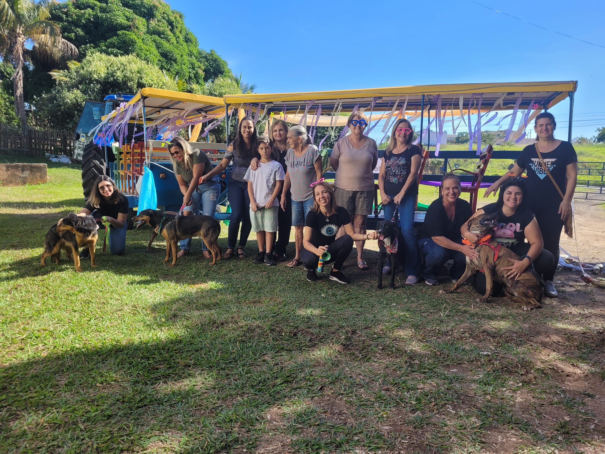 Protetoras de Mirandópolis promoveram desfile de animais para incentivar adoção durante ação preparatória para o evento Desfila CÃO